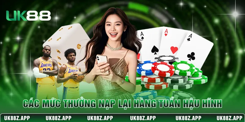 Các mức thưởng nạp lại hàng tuần hậu hĩnh